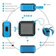 Evershop Portable Outdoor Bluetooth Speaker,Shower Waterproof Wireless Speaker with 10 hours Battery Life for... N10