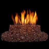 Duluth Forge 1/4 inch Classic Copper Fire Glass - 10 Pound Bag Fire Pit Glass