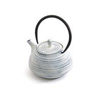 Studio White Cast Iron/Stainless Steel/Enamel 38.4-ounce/1.2-quart Teapot