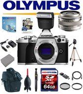 Olympus OM-D E-M5 Mark II W/ Olympus FL-LM3 Flash, Olympus M.Zuiko 17mm f1.8 Lens, 64GB Deluxe Kit OMD EM5 OMDEM5...