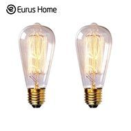 Eurus Home ST64 60W Vintage Antique Edison Style Incandescent Clear Glass Light Lamp Bulb (6 Pack) N6