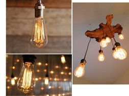 Eurus Home ST64 60W Vintage Antique Edison Style Incandescent Clear Glass Light Lamp Bulb (6 Pack) N9