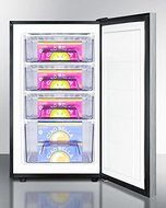 Summit FS408BLSSHV 20" Medically Approved Upright Freezer with 2.8 cu. ft. Capacity Fully Finished Black Cabinet...