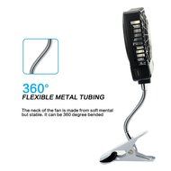 E-joy&reg; Mini USB Powered Flexible Gooseneck Fan LED Cooling Flashing USB Temperature Fan for PC Laptop Notebook... N29