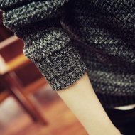 Spritech(TM) Men's Fashion Comfort Autumn Knitting Round Neck Pullover Sweater Coffee XL N11