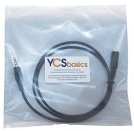 YCS Basics 12 foot 3.5mm male / female 4 conductor (3 ring cable)