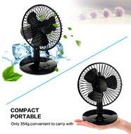 E-joy&reg; Mini USB Powered Flexible Gooseneck Fan LED Cooling Flashing USB Temperature Fan for PC Laptop Notebook... N40