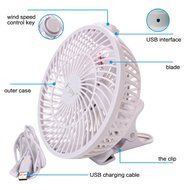 E-joy&reg; Mini USB Powered Flexible Gooseneck Fan LED Cooling Flashing USB Temperature Fan for PC Laptop Notebook... N44