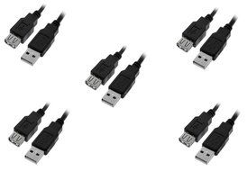 C&amp;E 10 Pack USB 2.0 Extension Cable 15 Feet CNE460272