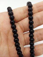 QTMY 3D flowers diamond Black bead Choker Necklace long Chain Bohemian Jewelry with Pendant