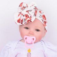 Newborn Infant Toddler Girls Baby Stripe Bowknot Beanie Hat Comfys Hospital Cap N2