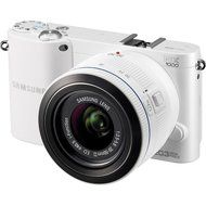 Samsung NX1000 20.3 Megapixel Mirrorless Camera (Body with Lens Kit) - 20 mm - 50 mm - White