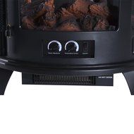 HomCom 36&rdquo; 1500W Wall Mounted Electric Fireplace w/Remote - Black N5