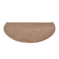Flame 4' Half Round Fireplace Rug- Light Hickory N2