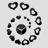 EverTrust(TM) Special Offer Sale Best-selling Mirror Wall Clock 3 D Heart Stick Modern Home Decoration Diy Fashion...