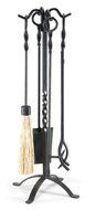 Pilgrim Home and Hearth 19011 Napa Forge Black Twirl Fireplace Tool Set