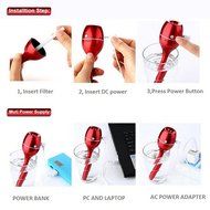 Morpilot Portable USB Mini Magic Wand Stick Ultrasonic Aromatherapy Diffuser Purifier Humidifier with Water Cup... N20