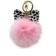 AutumnFall&reg; Fluffy Faux Rabbit Fur Ball Charm Car Keychain Handbag Key Ring (# 14) N25