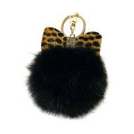 AutumnFall&reg; Fluffy Faux Rabbit Fur Ball Charm Car Keychain Handbag Key Ring (# 14) N26