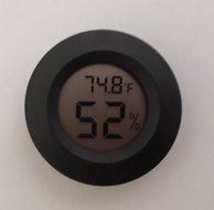 Mypharmjar Digital Hygrometer, Single Lithium Cell US units for temperature