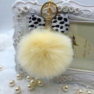 AutumnFall&reg; Fluffy Faux Rabbit Fur Ball Charm Car Keychain Handbag Key Ring (# 14) N30