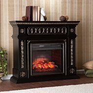 Southern Enterprises Donovan Infrared Electric Fireplace in Black N6