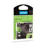 DYMO 16956 High-Performance Permanent Self-Adhesive D1 Polyester Tape, 3/4-inch, Black print on White, 18-foot...