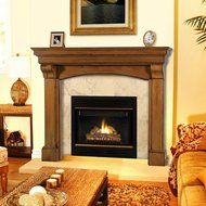 The Blue Ridge Fireplace Mantel Surround Finish: Oak Distressed, Shelf Length: 77.5" N3