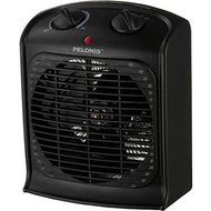 Pelonis Fan-Forced BLACK Portable Space Heater With Thermostat-NEW N2
