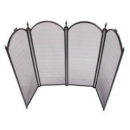 FCH 4 Panel Fireplace Screens Modern Decorative Safety Gate Fence Fireplace Fence Hearth Gate N4