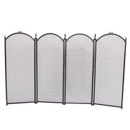 FCH 4 Panel Fireplace Screens Modern Decorative Safety Gate Fence Fireplace Fence Hearth Gate N5