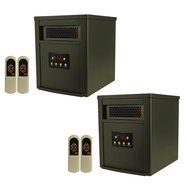 (2) LifeSmart LifePro 6 Element 1500W Electric Infrared Heaters N2