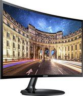 Samsung - CF390 Series C24F390FHN 24&quot; LED Curved HD FreeSync Monitor - High glossy black