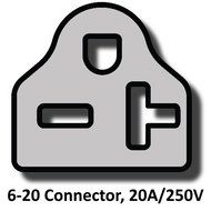 NEMA 6-20 Extension Power Cord - 15 Foot, 20A/250V, 12/3 SJT - Iron Box Part # IBX-6153-15M N2