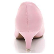 Yaheeda Women's PU Leather Pointed Closed Toe Low Kitten Heel Pumps Work Shoes N27