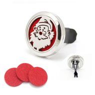 Xmas Santa 316L Stainless Steel Locket Car Air Freshener Travel Aromatherapy Essential Oil Vent Diffuser N2