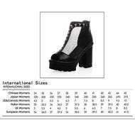 Spritech(TM) Women Girl Summer Net Yarn Stripe PU Leather Open Toe Platform Peep Toe Bootie Flat Shoes Black 39 N2