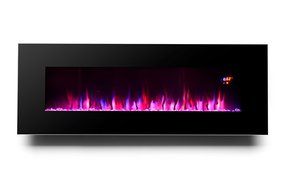 3G Plus 50" Electric Fireplace Wall Mounted Heater Crystal Stone Fuel Effect 3 Changeable Flame Color w/Remote... N7