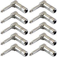 Agile-Shop 1/4" 90 Degree Angle Plugs TS Mono Heavy Duty Style for Speaker Cables, Patch Cables, Snakes - Male... N3