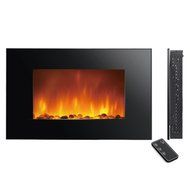 Clevr 750-1500W 36" Adjustable Electric Wall Mount Fireplace Heater Flat L N2