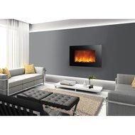 Clevr 750-1500W 36" Adjustable Electric Wall Mount Fireplace Heater Flat L N4