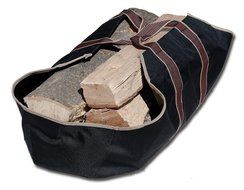 L.F.Z Collapsible Dust-Proof Firewood Log Carrier with Wide Smooth Handles (Brown) N4