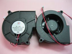 2 pcs Brushless DC Blower Fan 7530S 24V 2 Wires 75x75x30mm Sleeve-bearing Skywalking N2