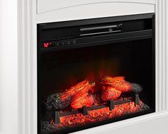 Whalen Furniture Fully Assembled Chesapeake 32" Mantel Electric Fireplace, Pure White N3