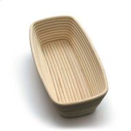 12 inch Oblong Artisan Bread Proofing Basket Banneton Brotform with Linen Liner Combo
