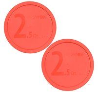 Pyrex 325-PC Round 10-inch Dia. Butterfly Orange 2.5-Quart (2.4L) Mixing Bowl Lid