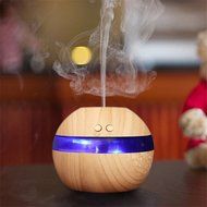USB Diffuser Sunsbell 300ml Cool Mist Humidifier Ultrasonic Aroma Essential Oil Diffuser with LED Blue Light (... N3