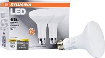 SYLVANIA 65W Equivalent - LED Light bulb - BR30 Lamp - 2 Pack / Soft White - Dimmable Value Line - E26 Medium...