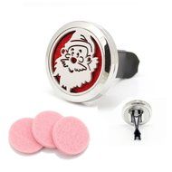 Xmas Santa 316L Stainless Steel Locket Car Air Freshener Travel Aromatherapy Essential Oil Vent Diffuser N5