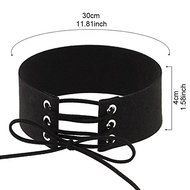 Sexy Women Lace Up Gothic Punk Choker black Velvet Leather Necklace Jewelry N2